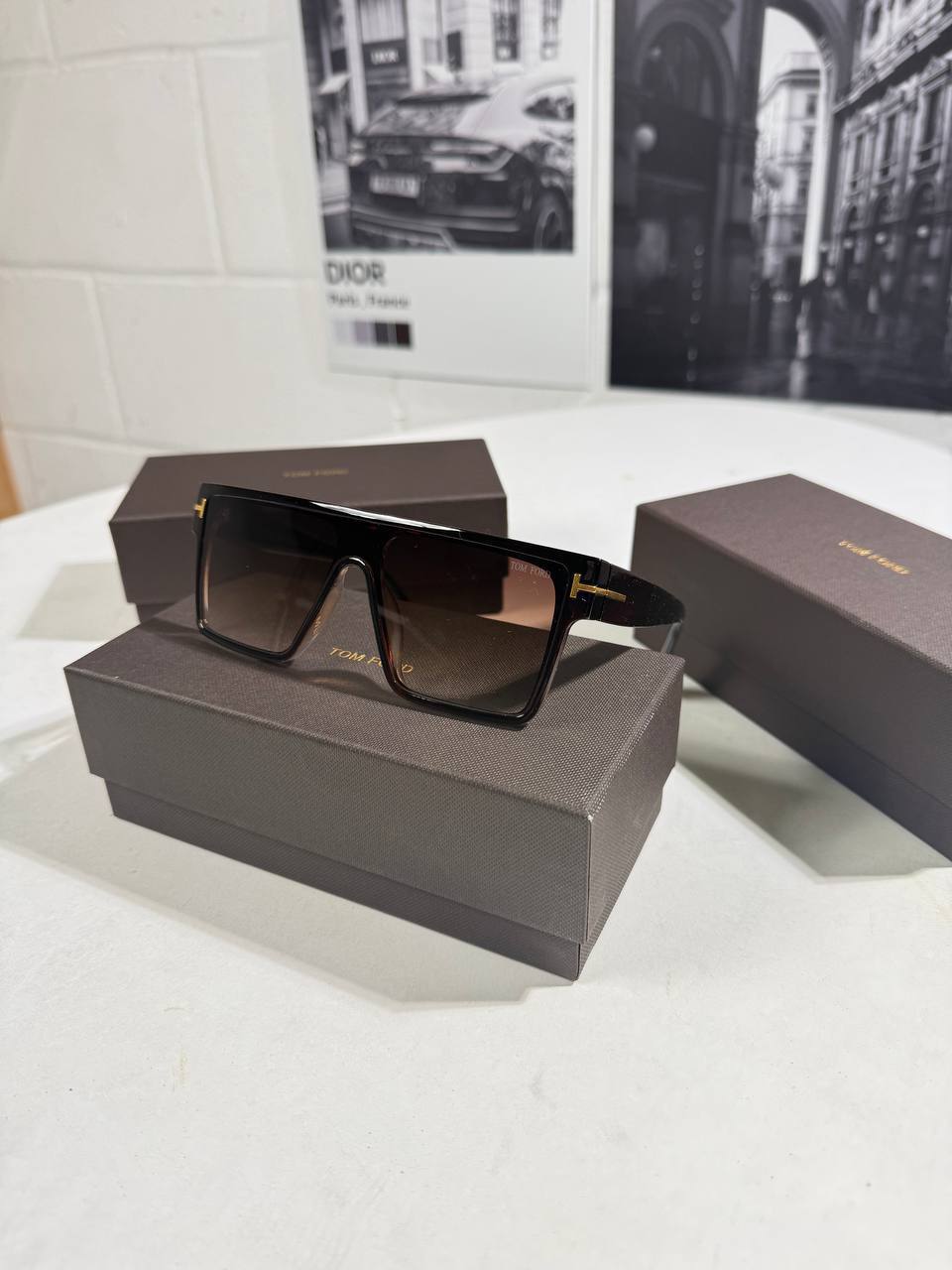 Tom Ford FT0709 Whyat Square Full Rim Brown Sunglasses Men's Women's Reps Sale UK Best Quality Sale AAA Replica