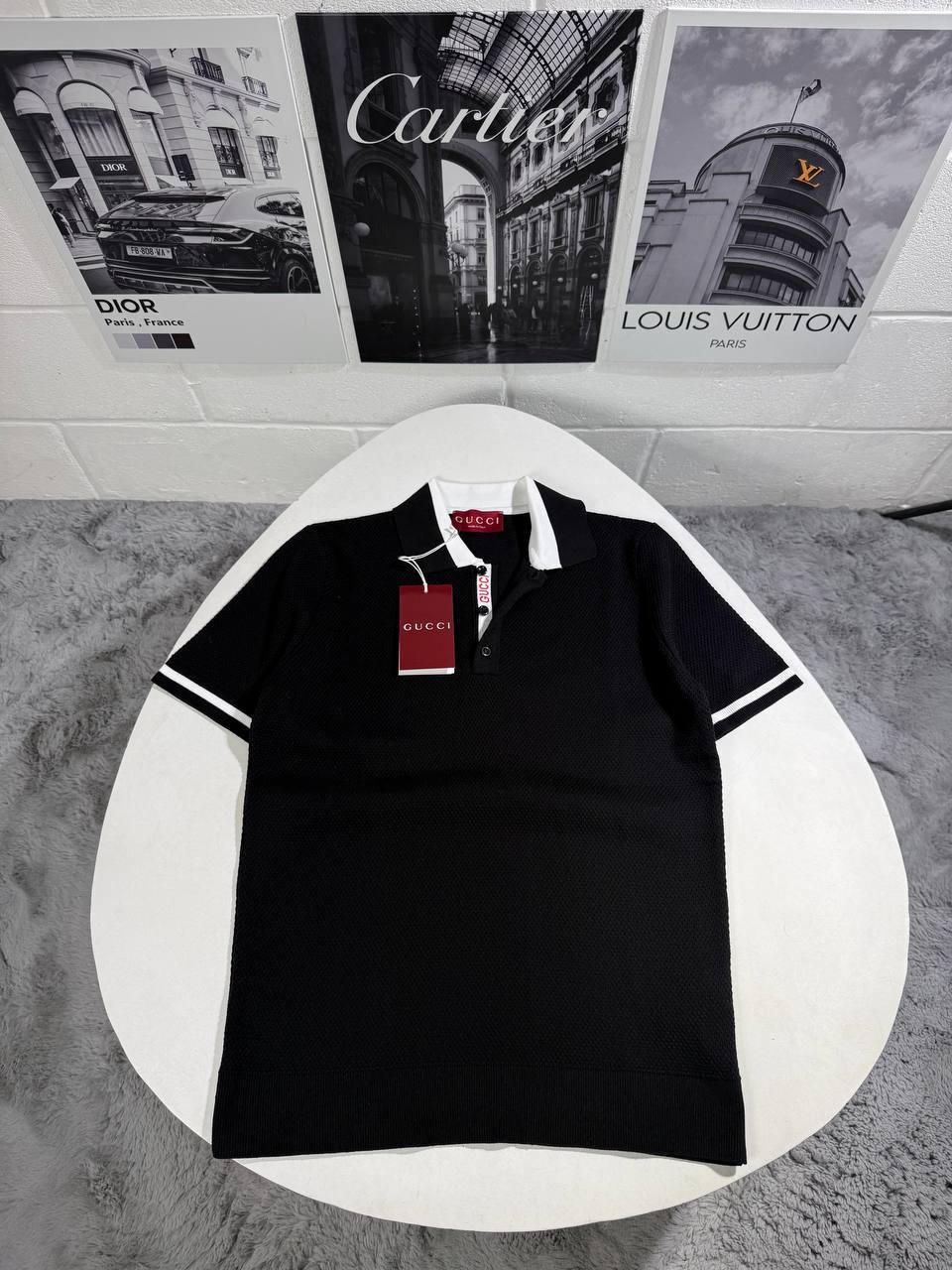 Gucci Contrast-Collar Logo Stretch Polo Shirts Men's in Different Colors Reps Sale UK Sale Best Quality AAA Replica