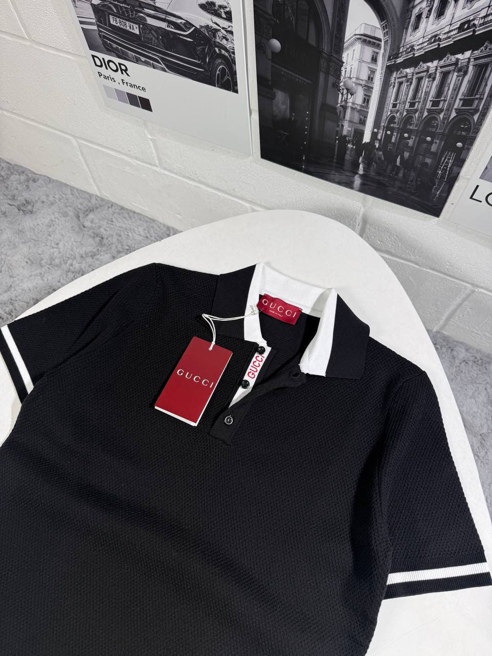 Gucci Contrast-Collar Logo Stretch Polo Shirts Men's in Different Colors Reps Sale UK Sale Best Quality AAA Replica