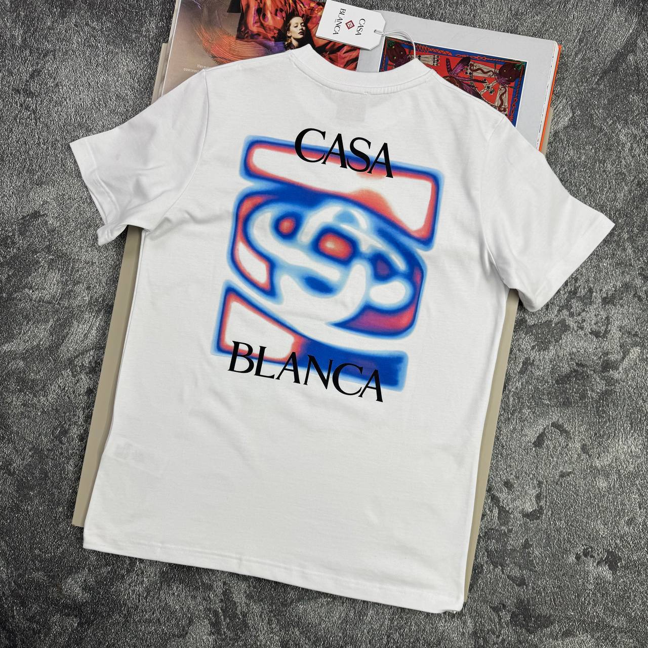 Casablanca Heat Map Classic Short Sleeve Men's Women's T-Shirts in 2 Colors Reps Sale UK Best Quality AAA Replica