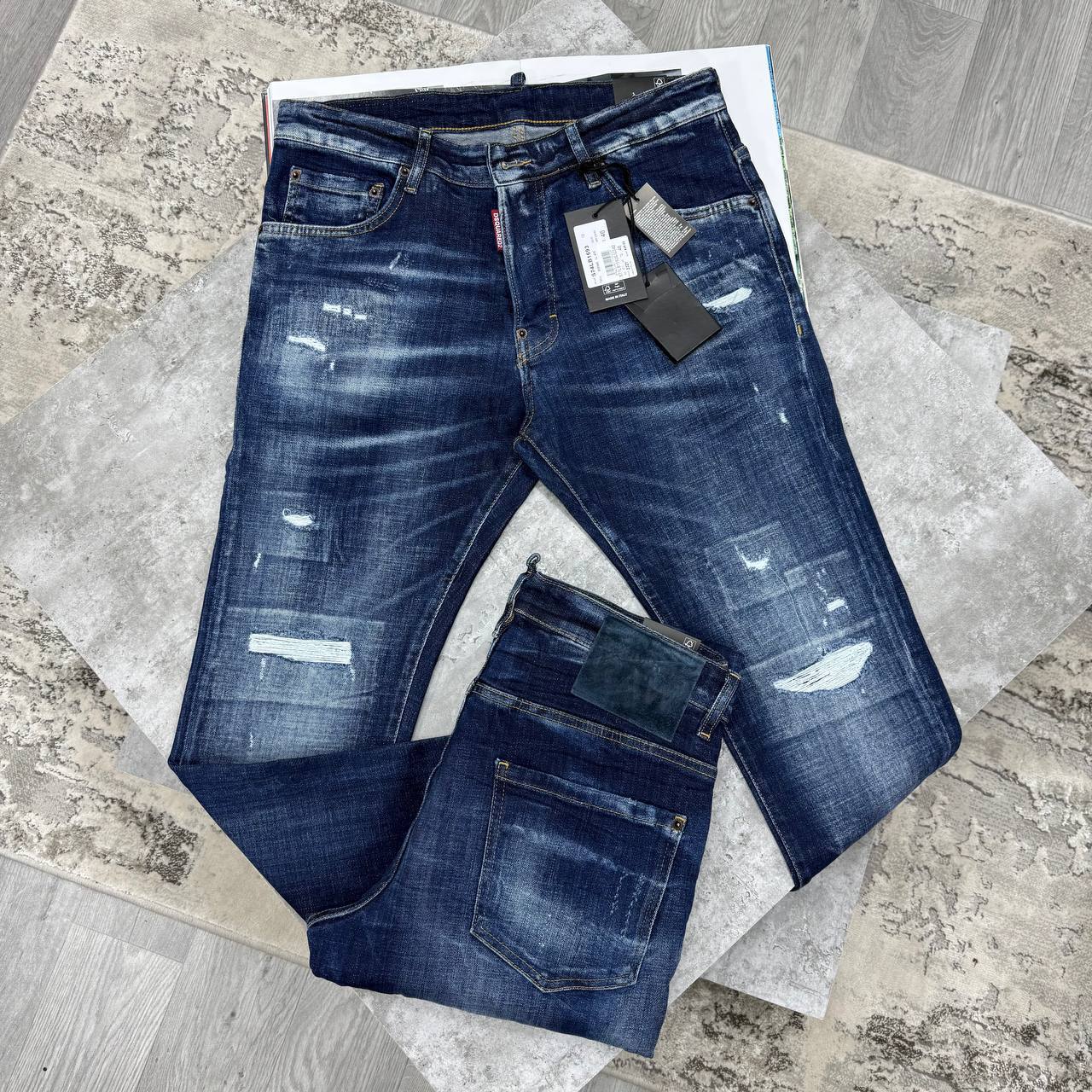 Dsquared2 Cool Guy Slim Fit Dark Navy Jeans in Multiple Waist Sizes Reps Sale UK Best Quality AAA Replica