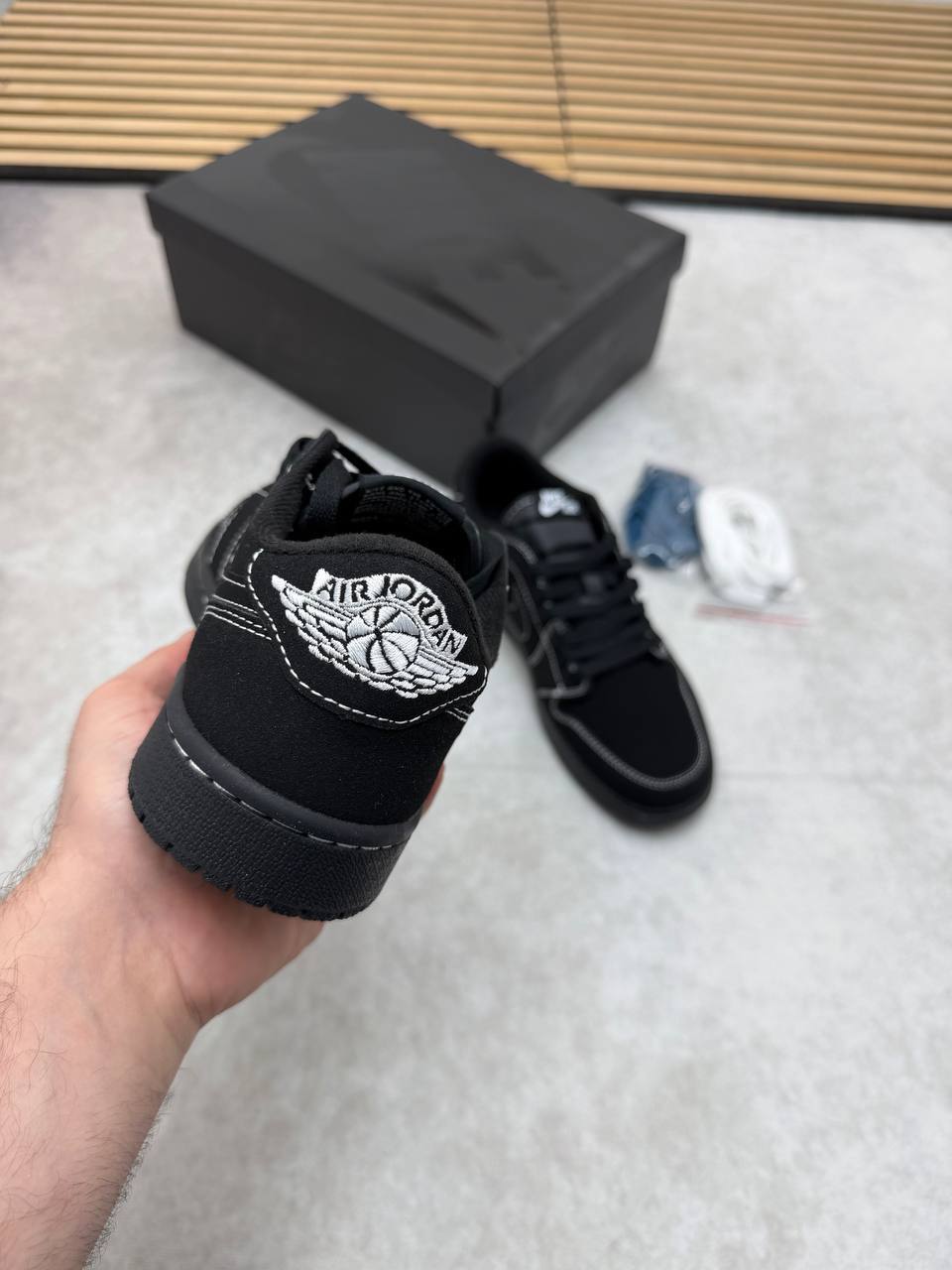 Nike Air Jordan 1 Retro Low OG SP "Travis Scott" in Black DM7866-001 Trainers Men's Reps Sale UK Best Quality Sale AAA Replica