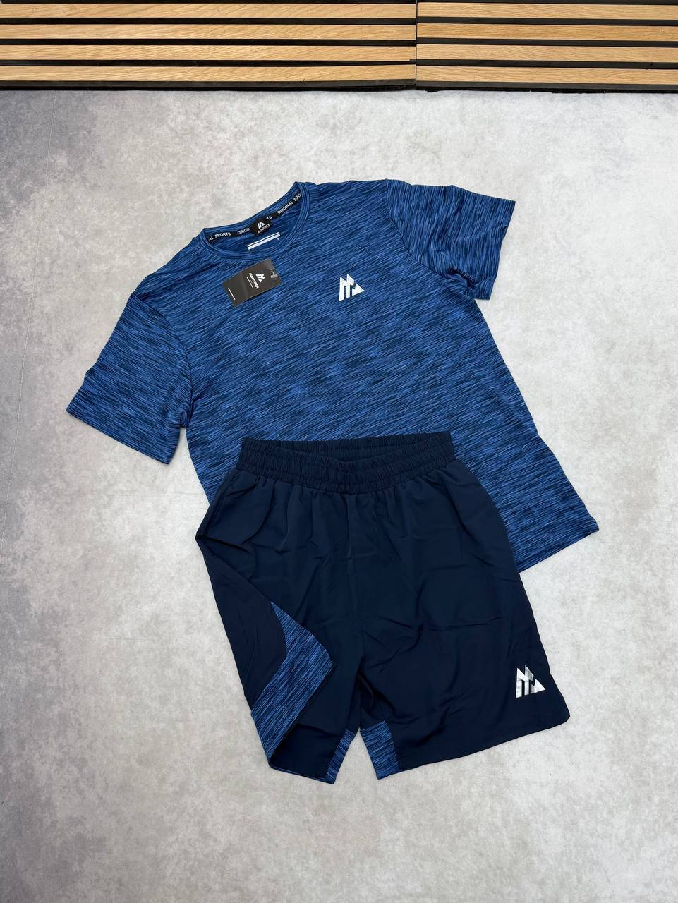 Montirex Trail 2.0 Activewear Running T-Shirts & Shorts Set in Navy Blue Color Men's Reps Sale UK Best Quality AAA Replica