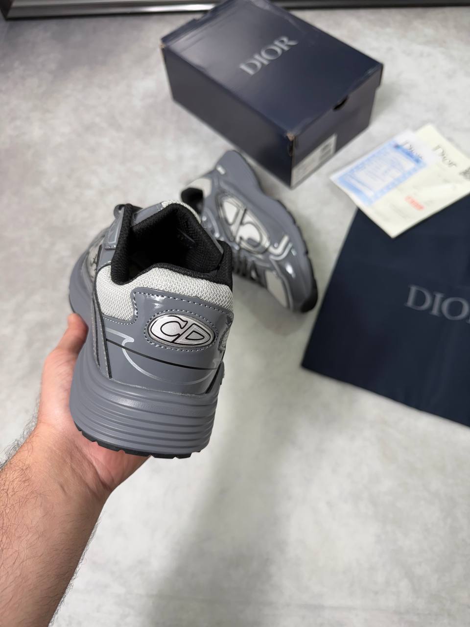 Dior B30 'Light Grey' Mesh and Technical Fabric Men's Trainers Reps Sale UK Best Quality AAA Replica