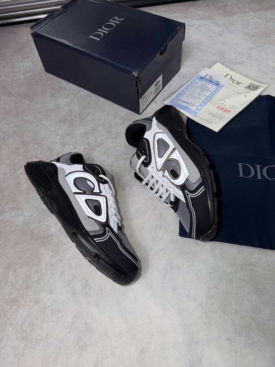 Dior B30 'Black/Grey/White' Mesh and Technical Fabric Men's Trainers Reps Sale UK Best Quality AAA Replica