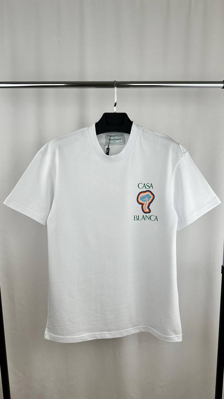 Casablanca Rainbow Mushroom Short Sleeve T-Shirts Men's Women's in 2 Colors Reps UK Best Quality AAA Replica
