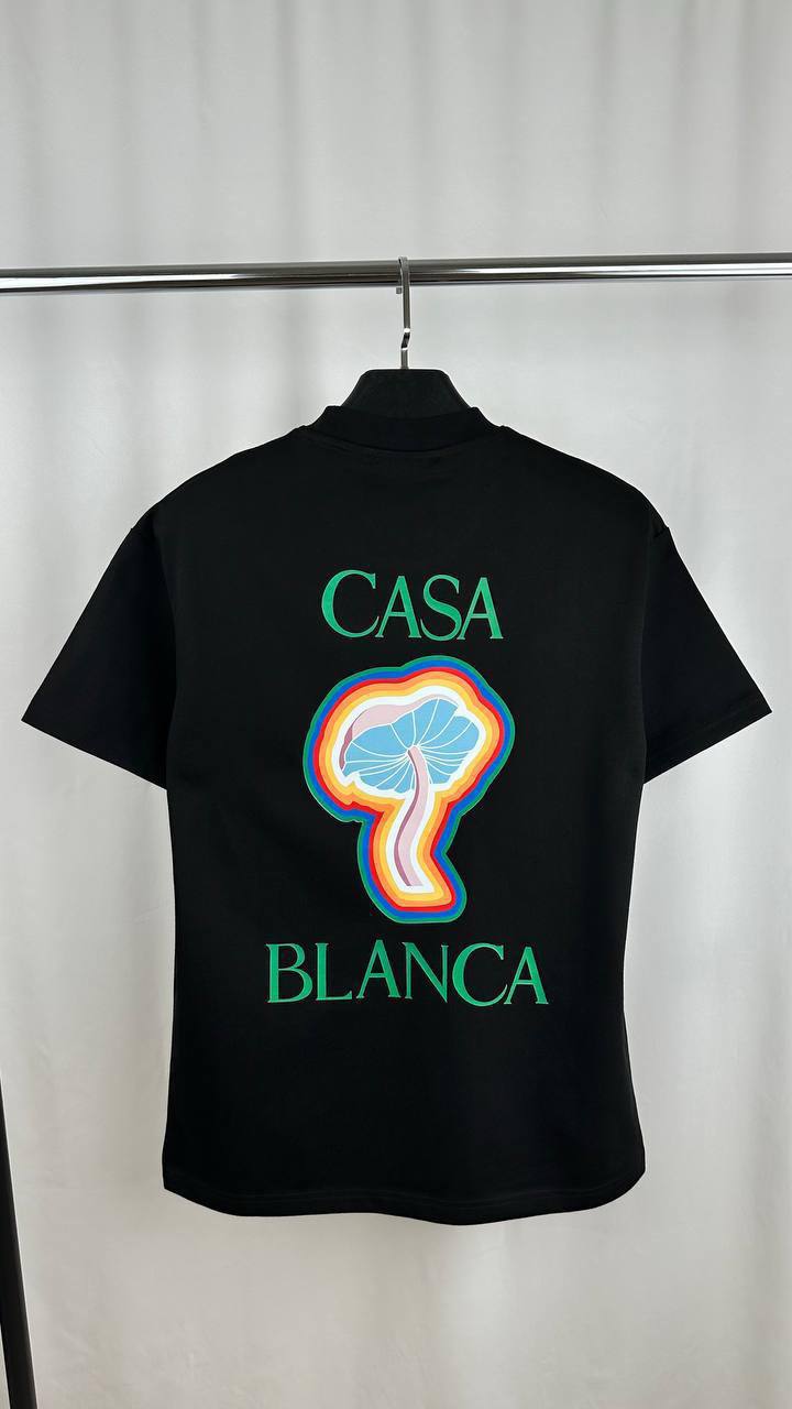 Casablanca Rainbow Mushroom Short Sleeve T-Shirts Men's Women's in 2 Colors Reps UK Best Quality AAA Replica