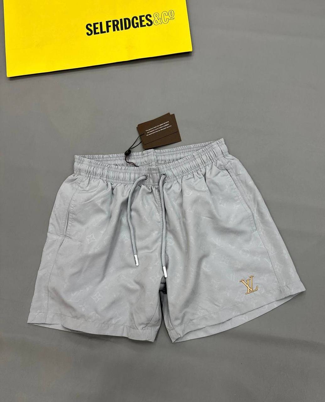 Louis Vuitton LV Logo Monogram Signature Swim Shorts in Grey Color Men's Reps Sale UK Best Quality AAA Replica