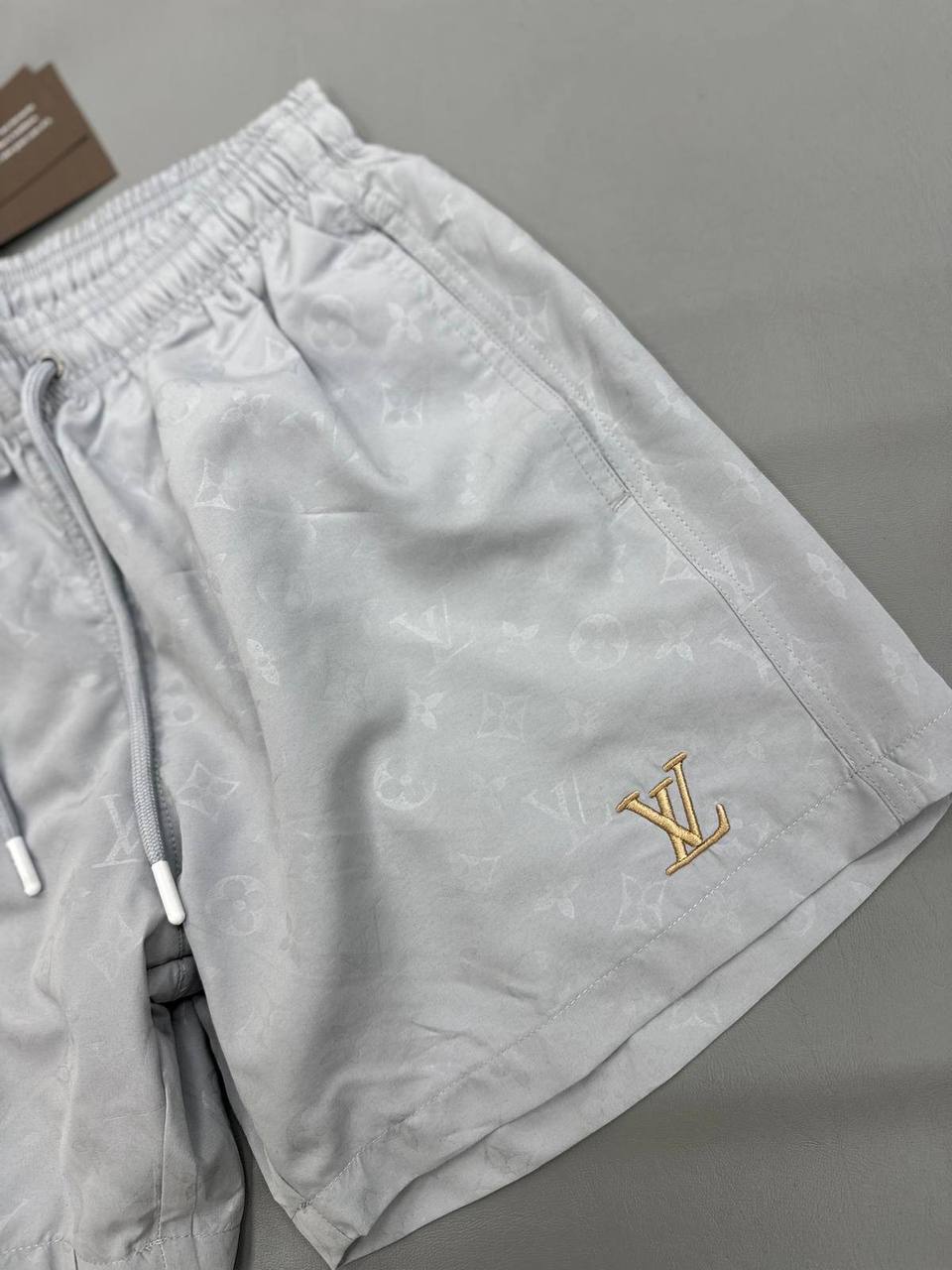 Louis Vuitton LV Logo Monogram Signature Swim Shorts in Grey Color Men's Reps Sale UK Best Quality AAA Replica