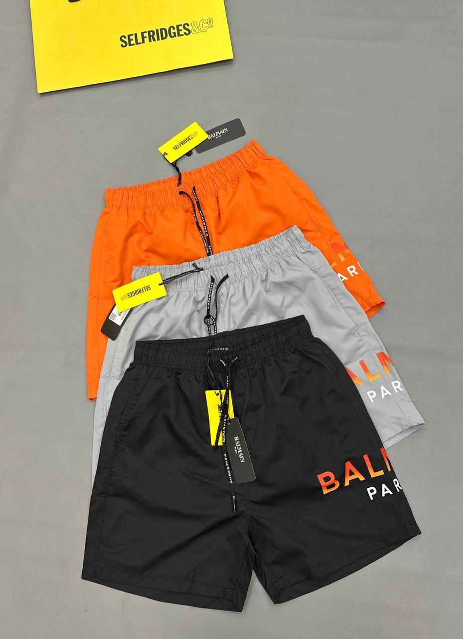 Balmain Signature Logo Print Swim Shorts in Different Colord Men's Reps Sale UK Best Quality AAA Replica