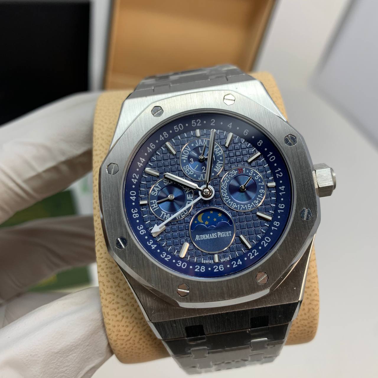 Audemars Piguet Royal Oak Perpetual Calendar 26574ST "Blue" Dial Men's Watch Reps Sale UK Best Quality AAA Replica