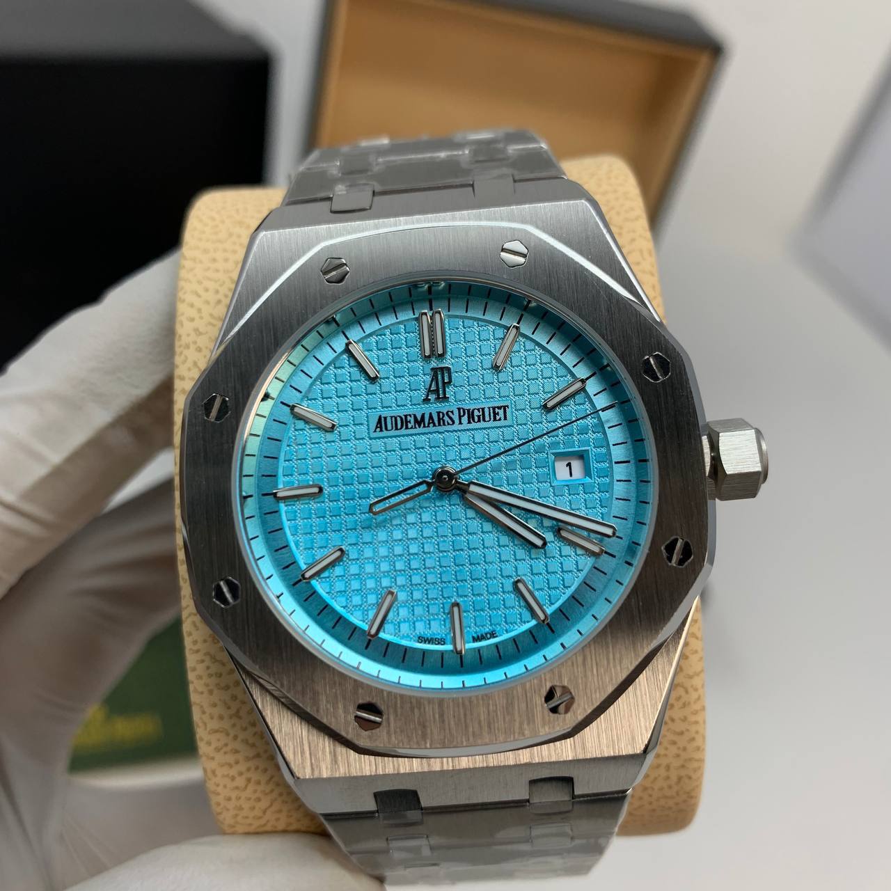 Audemars Piguet Royal Oak Selfwinding "Turquoise" Dial 15550ST Men's Watch Reps Sale UK Best Quality AAA Replica