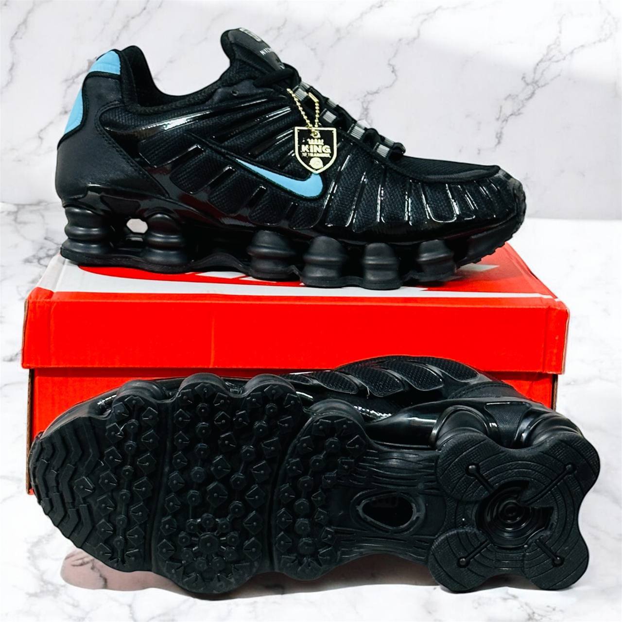 Nike Shox TL "Black/ Blue " Trainers Men's Reps Sale UK Best Quality AAA Replica