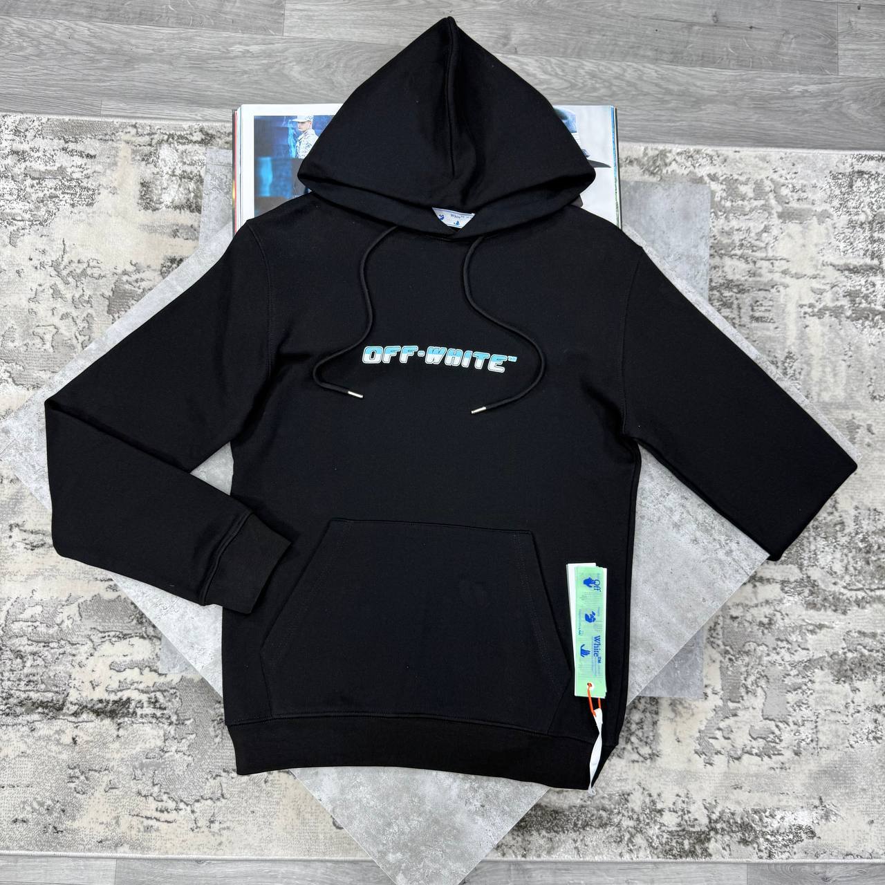 Off-White Oversize Between Arrows Hoodie Men's Women's in Black Color Reps UK Best Quality Sale AAA Replica