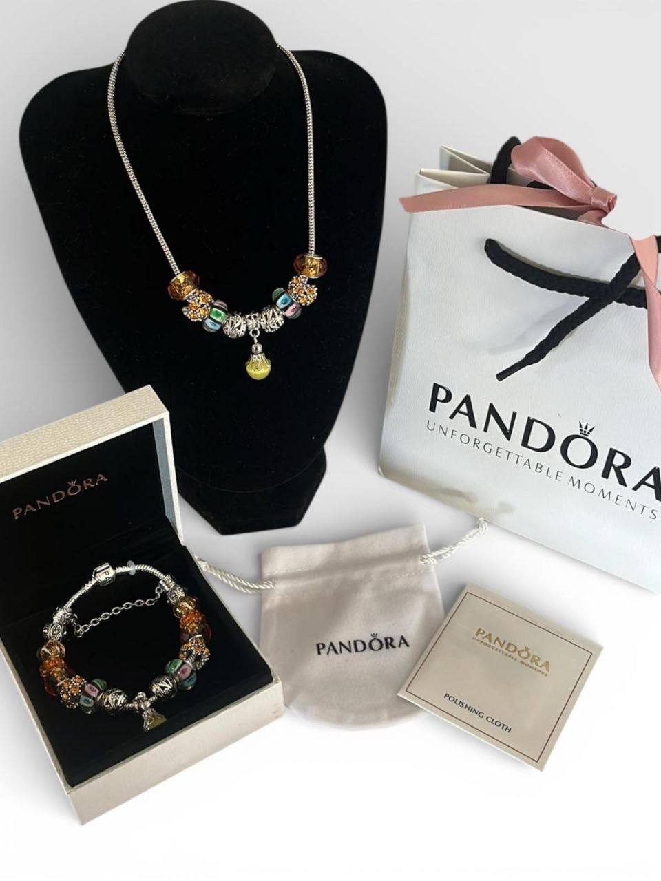 Pandora Hot Air Balloon Necklace & Bracelet Set Women's Reps Sale UK Best Quality AAA Replica