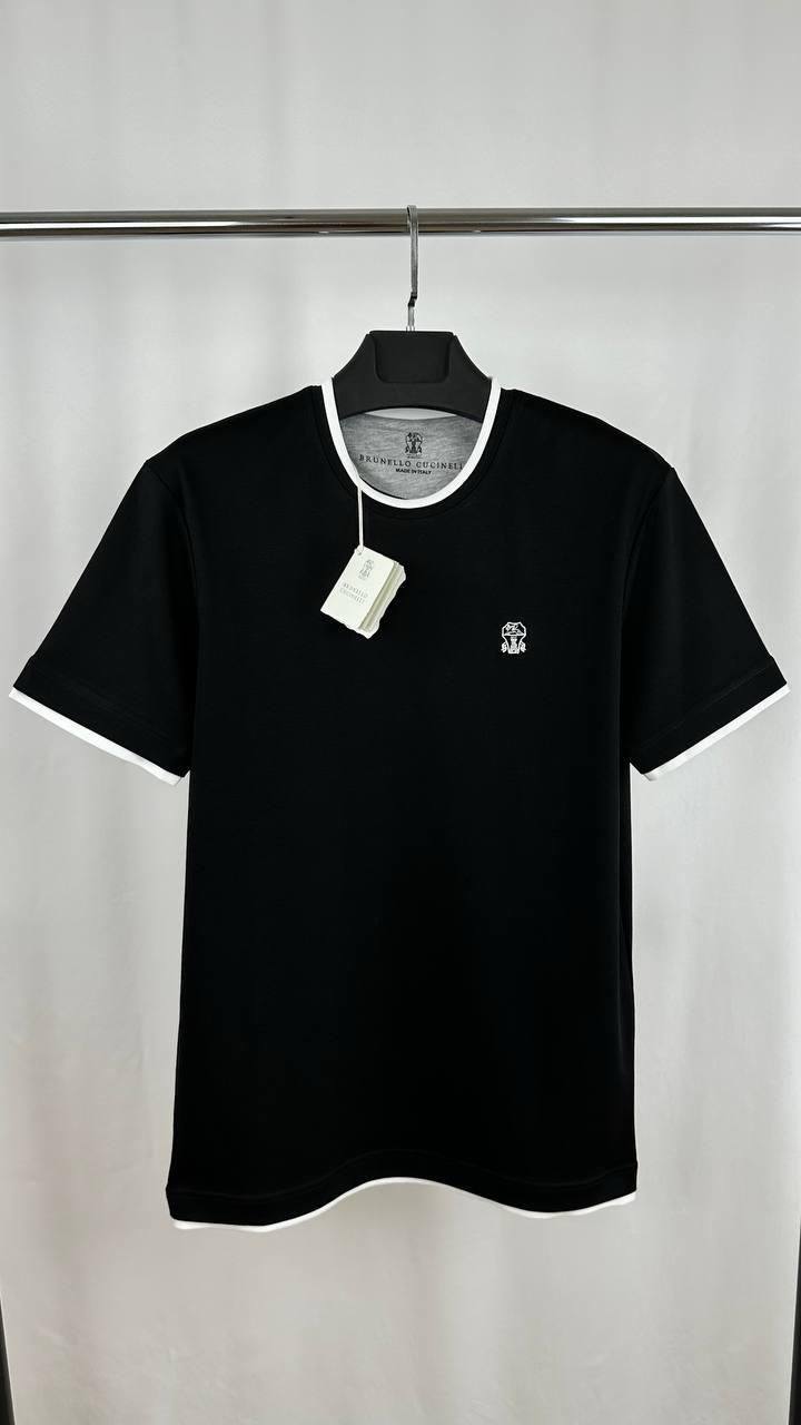 Brunello Cucinelli Faux-Layering Crewneck Men's Women's T-Shirts in 2 Colors Reps Sale UK Best Quality AAA Replica