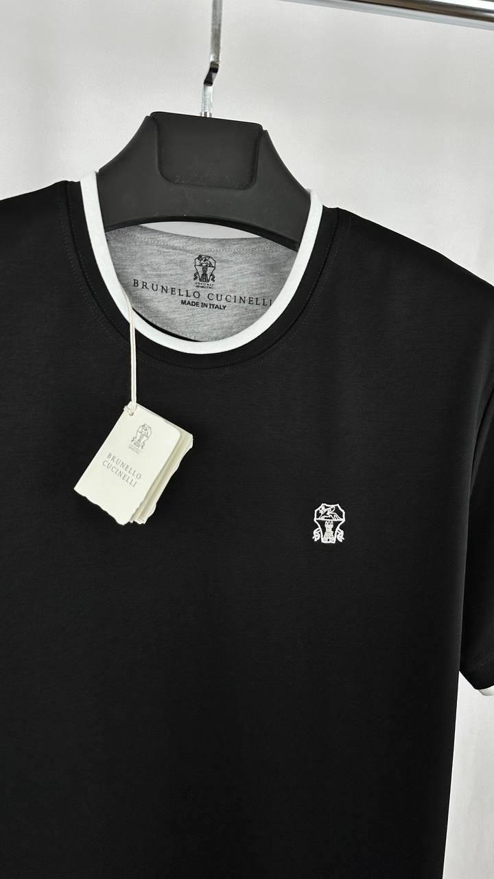 Brunello Cucinelli Faux-Layering Crewneck Men's Women's T-Shirts in 2 Colors Reps Sale UK Best Quality AAA Replica