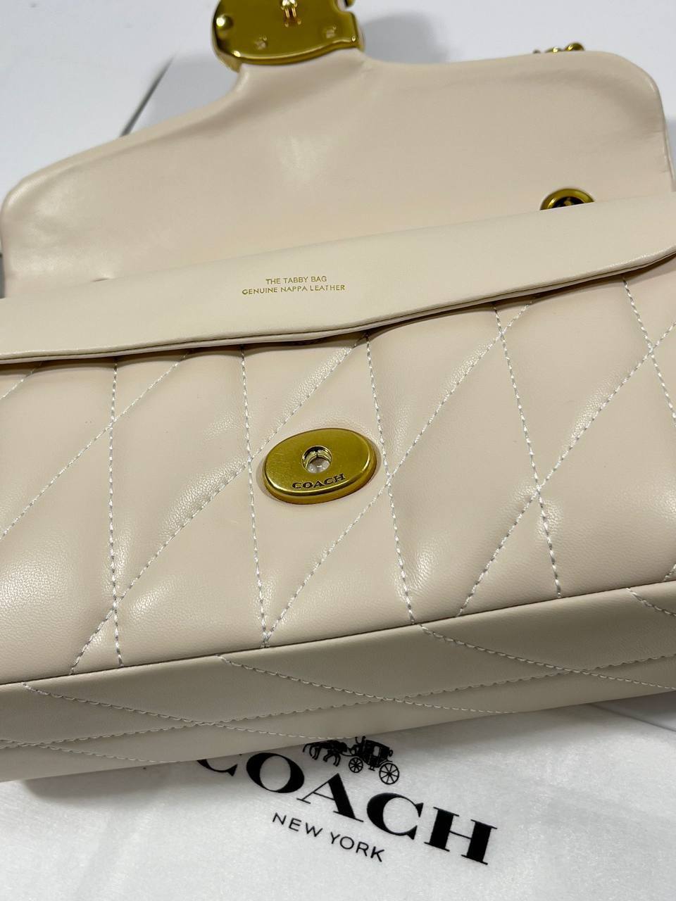 Coach Tabby Quilted Shoulder Bag 26 Women's in "Chalk" White Colors Reps Sale UK Best Quality AAA Replica