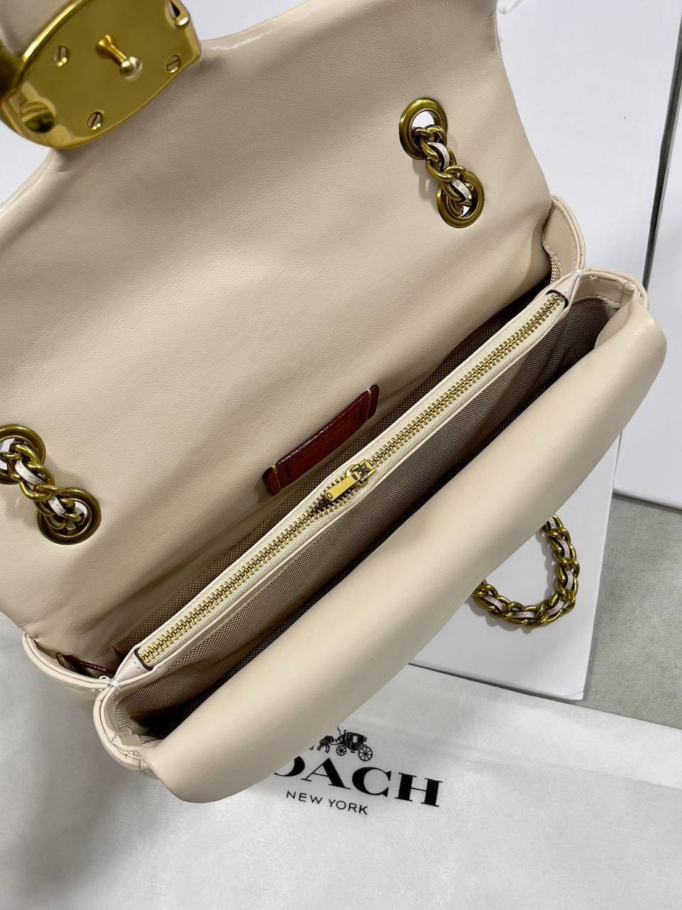 Coach Tabby Quilted Shoulder Bag 26 Women's in "Chalk" White Colors Reps Sale UK Best Quality AAA Replica
