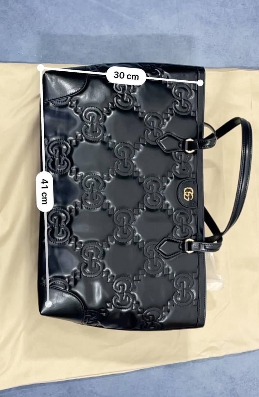 Gucci GG Matelassé Leather Tote Bag Black Women's Reps Sale UK Best Quality AAA Replica