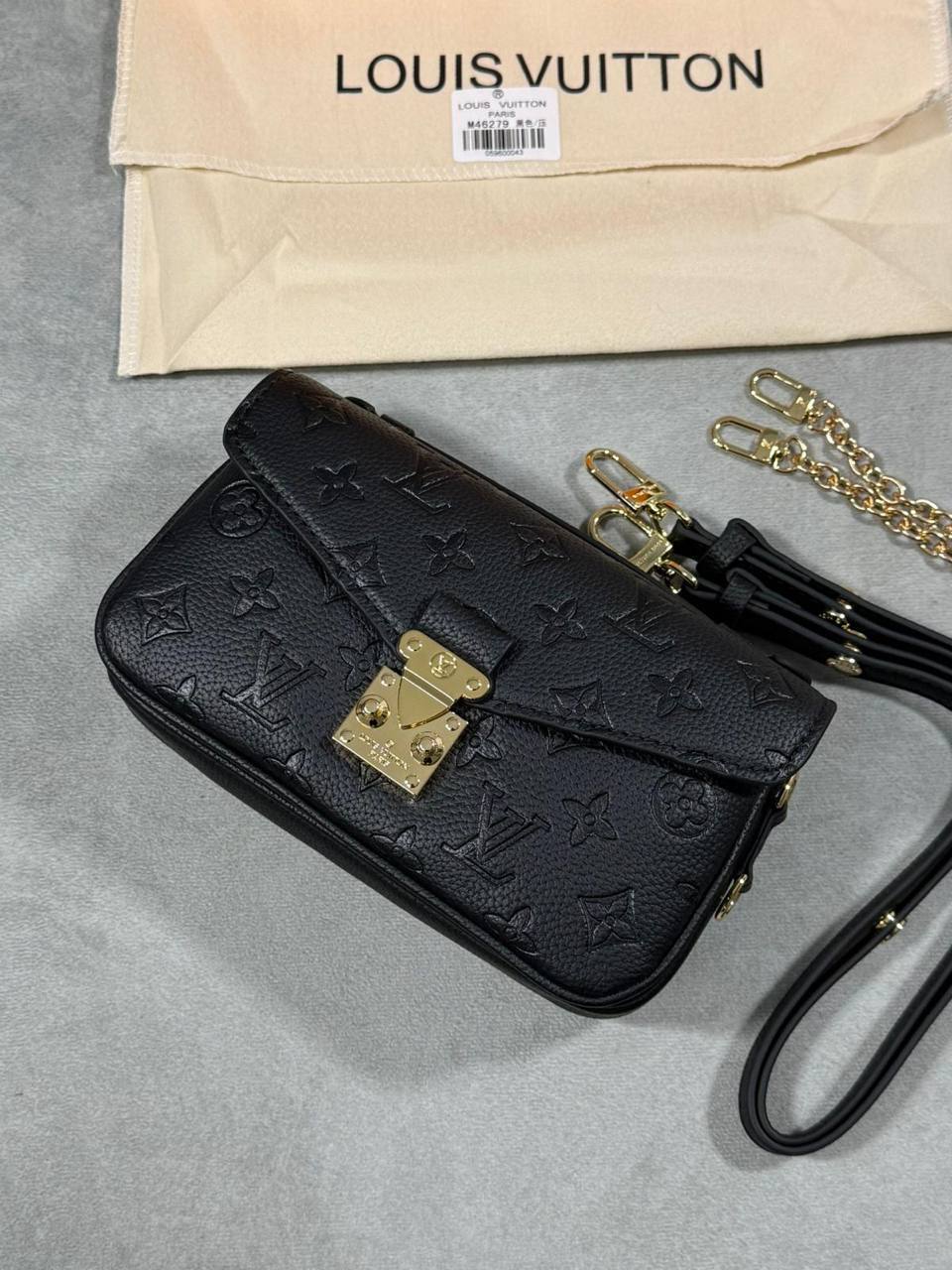 Louis Vuitton Pochette Métis East West Monogram Shoulder Bag Black Women's Reps Sale UK Best Quality AAA Replica