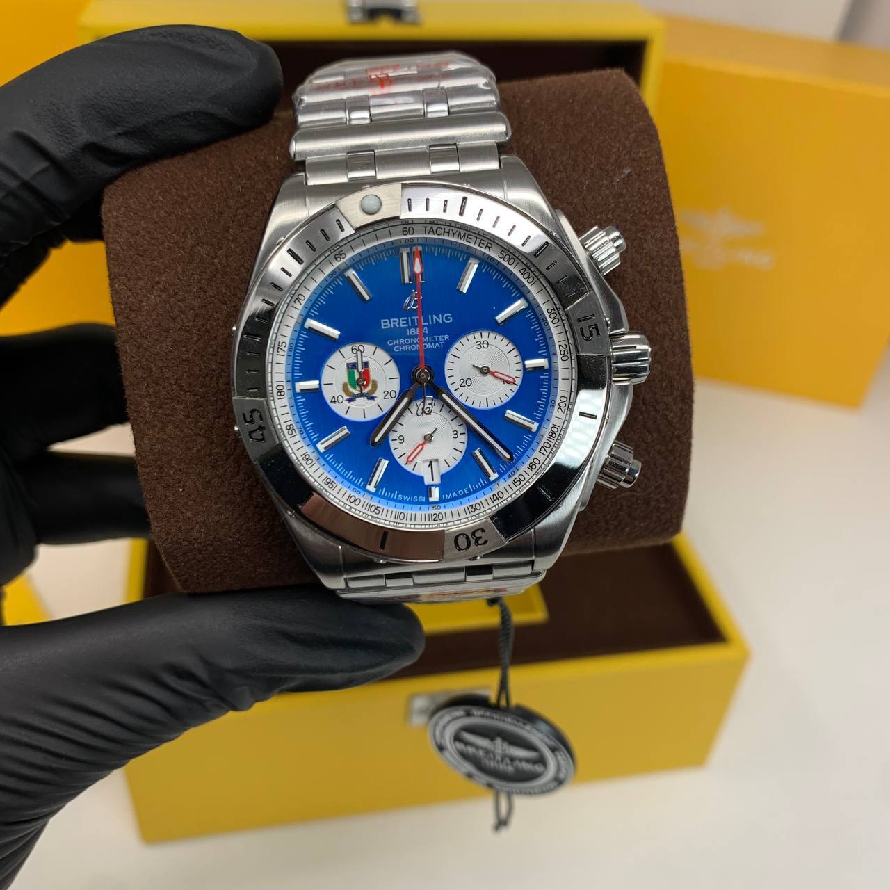 Breitling Chronomat B01 42 Six Nations Italy Blue Dial Men's Watch UK Best Quality Reps Sale AAA Replica