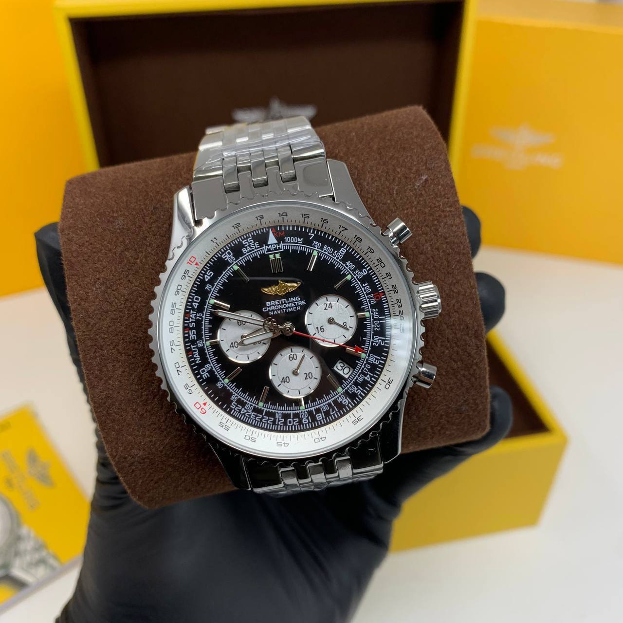 Breitling Navitimer B01 Chronograph AB012721 Men's Watch Stainless Steel Bracelet UK Best Quality Reps AAA Replica