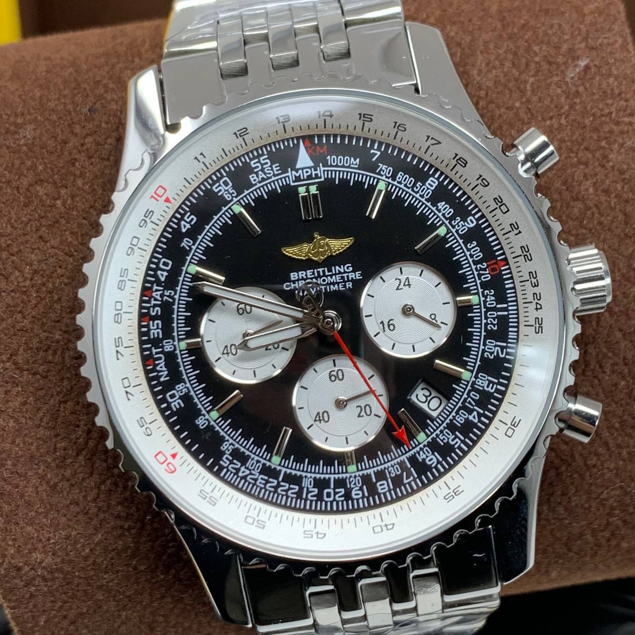 Breitling Navitimer B01 Chronograph AB012721 Men's Watch Stainless Steel Bracelet UK Best Quality Reps AAA Replica