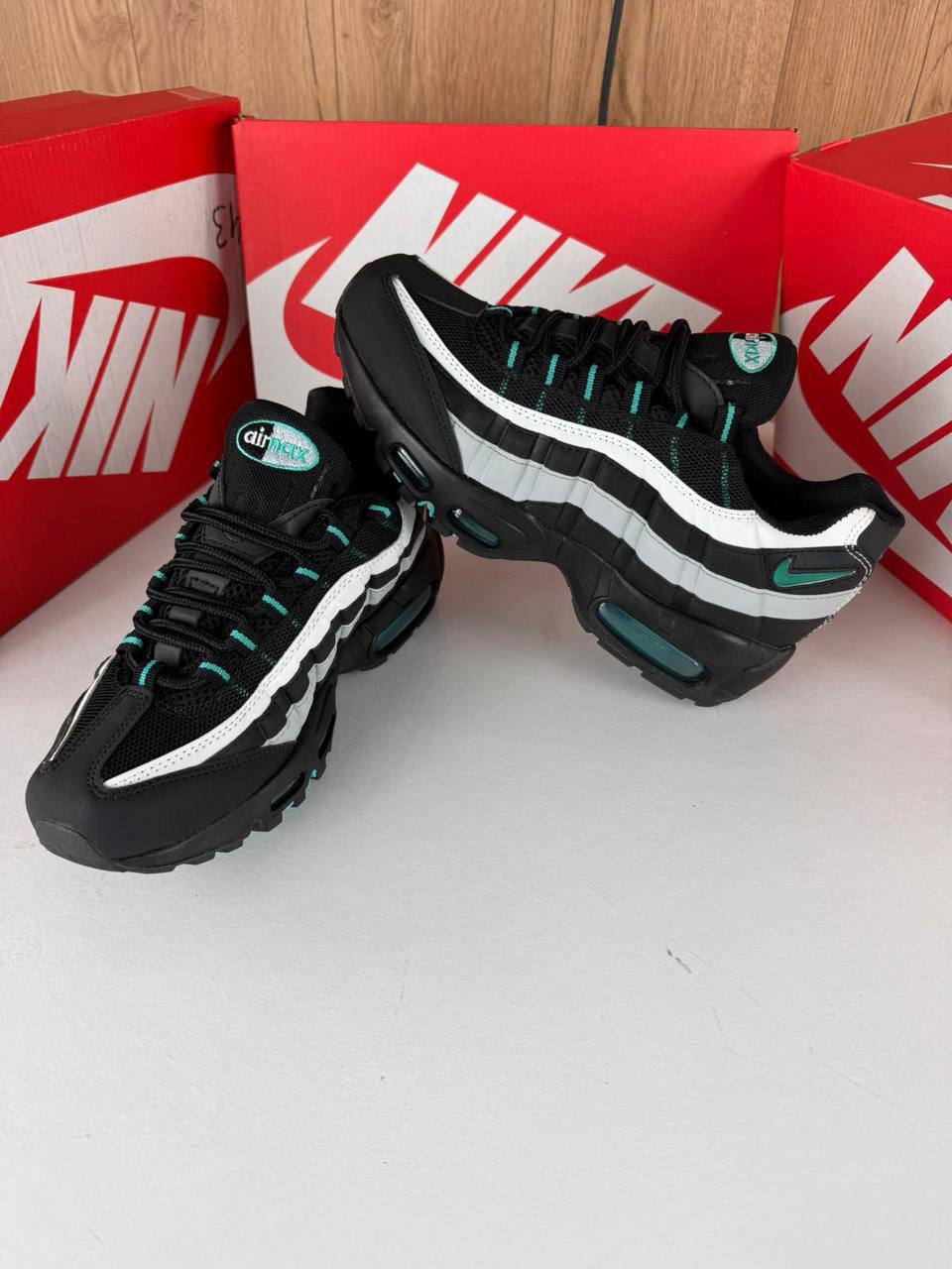 Nike Air Max 95 'Black Aurora Green' HV6062-001  Trainers Men's Reps Sale UK Best Quality AAA Replica