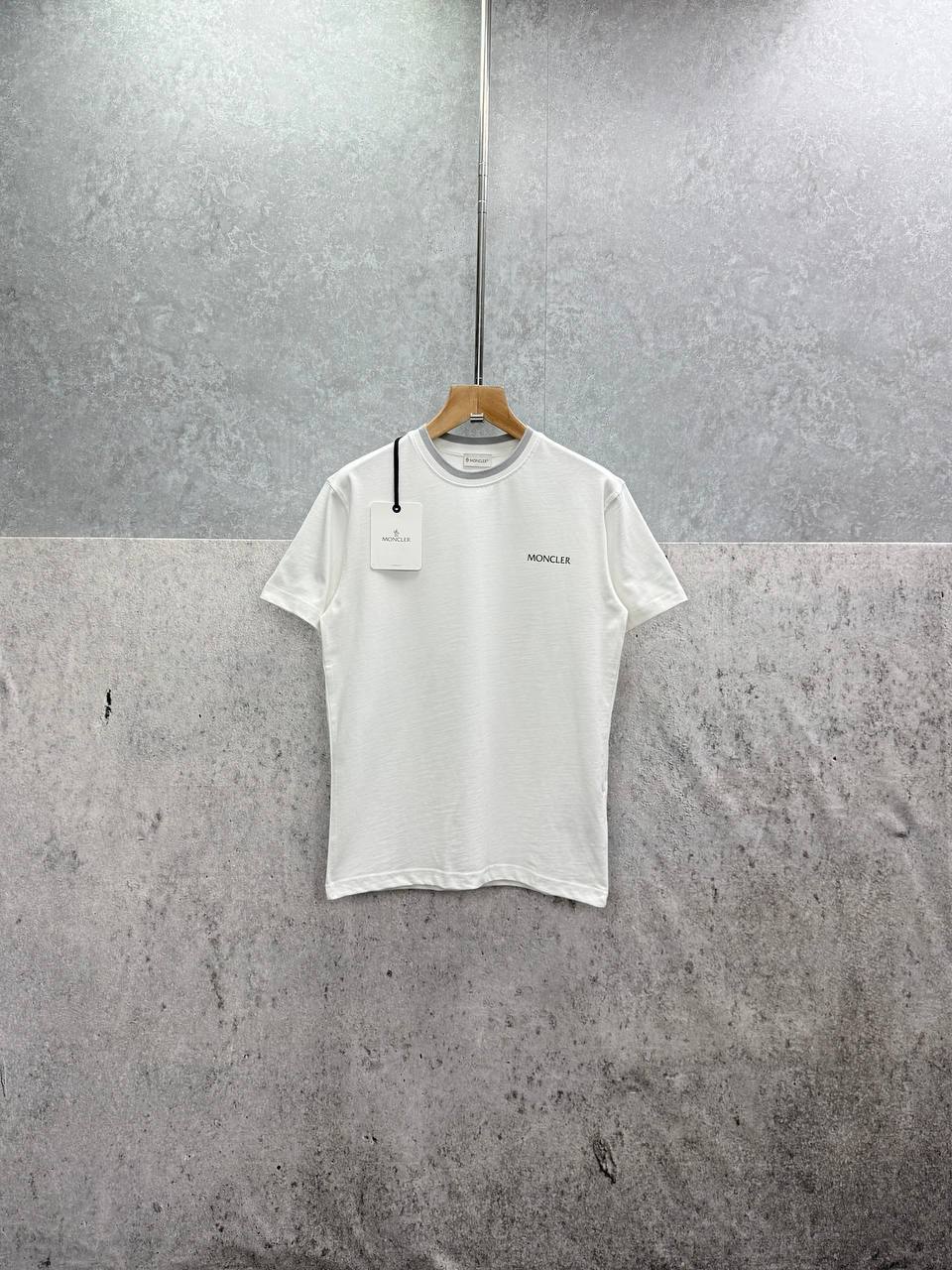 Moncler Rubberized Logo Print Cotton-Jersey T-Shirt Men's Women's in 2 Colors Reps UK Best Quality Sale AAA Replica