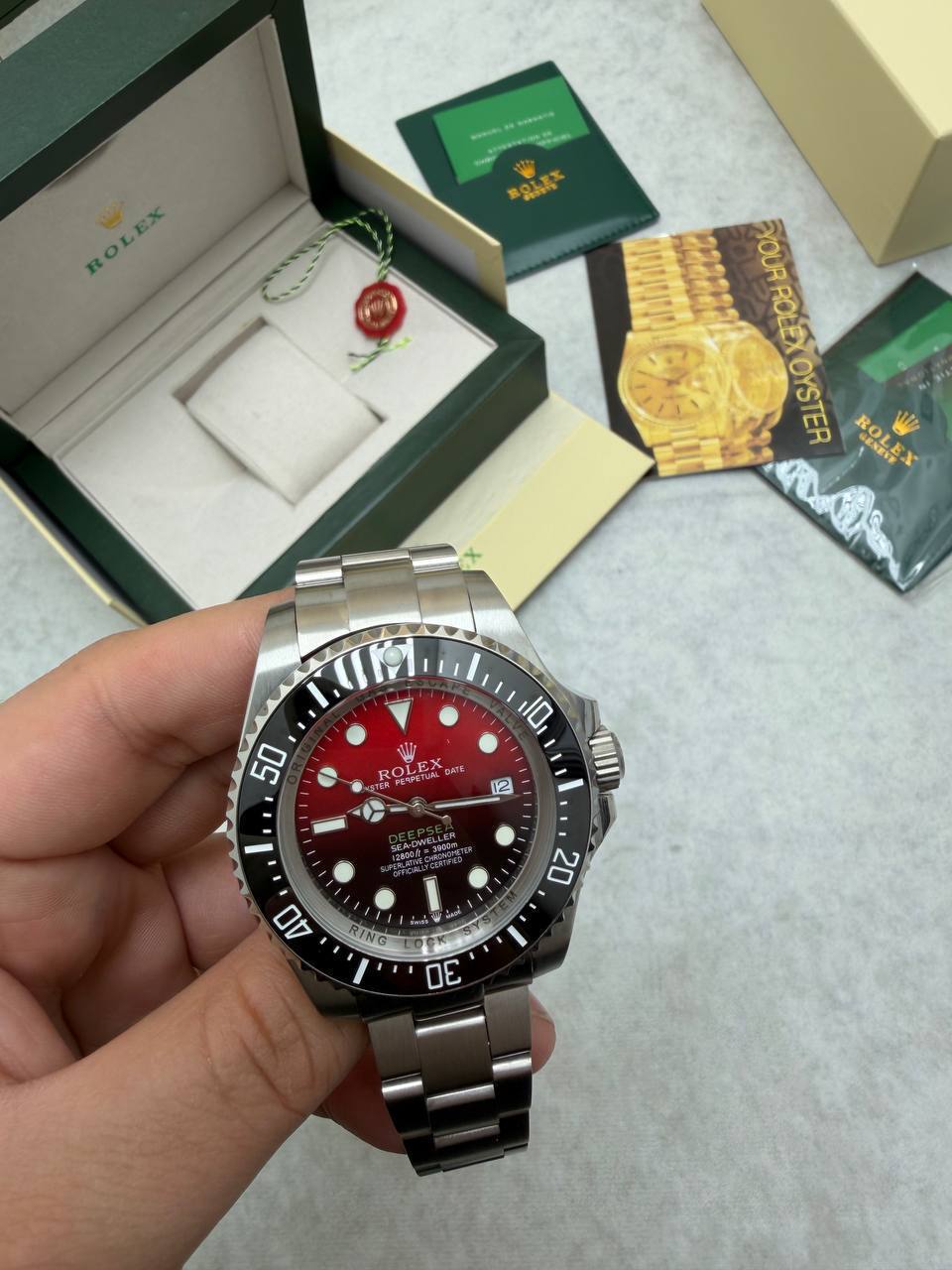 Rolex Deepsea Sea-Dweller Red Dial Men's Watch 116660 Reps Sale UK Best Quality AAA Replica