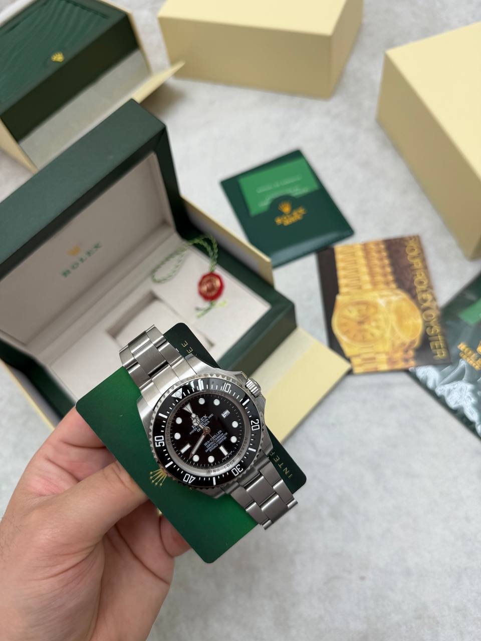 Rolex Deepsea Sea-Dweller Black Dial Men's Watch 126660 Reps Sale UK Best Quality AAA Replica