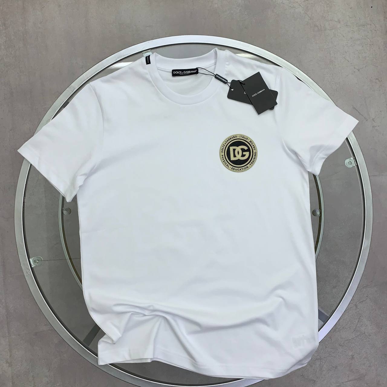 Dolce & Gabbana D&G Logo-Patch Men's Women's T-Shirts in Different Colors Reps Sale UK Best Quality Sale AAA Replica