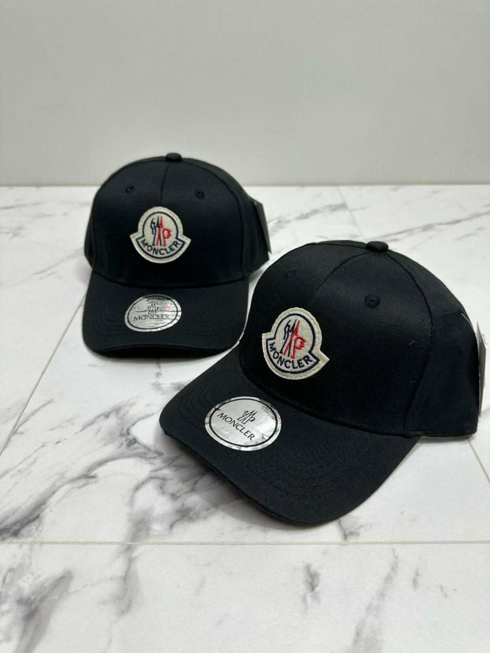 Moncler Embroidered Felt Logo Patch Baseball Cap Black Men's Reps Sale UK Best Quality AAA Replica