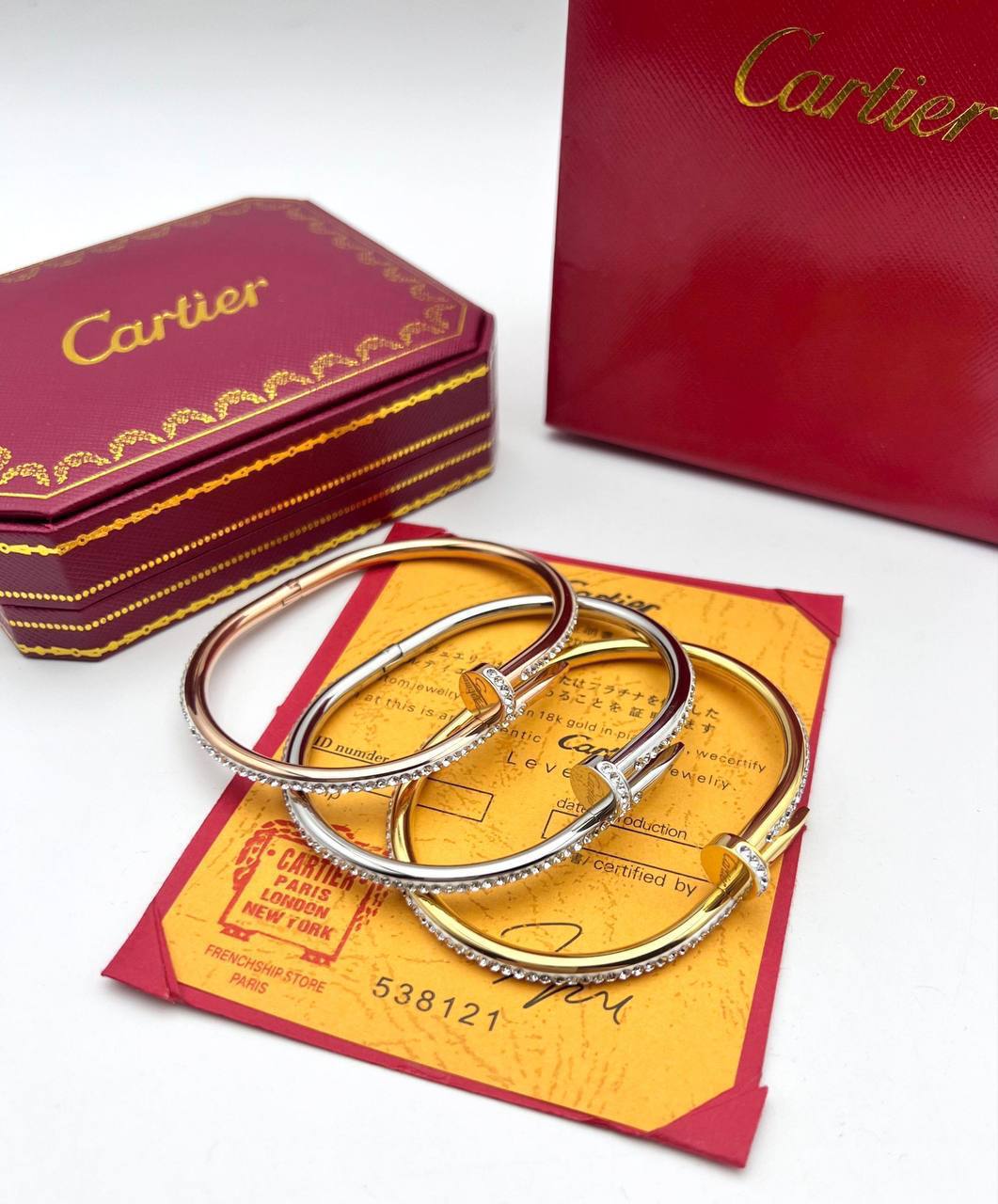Cartier Nail Inspired Stones Bracelets in Different Colors Women's Reps Sale UK Best Quality AAA Replica