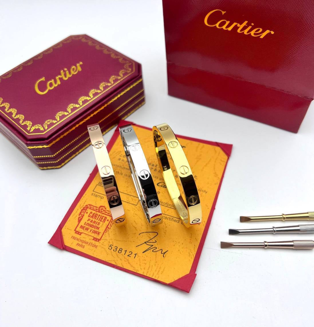 Cartier Love Trendy Fashion Bracelets in Different Colors Women's Reps Sale UK Best Quality AAA Replica