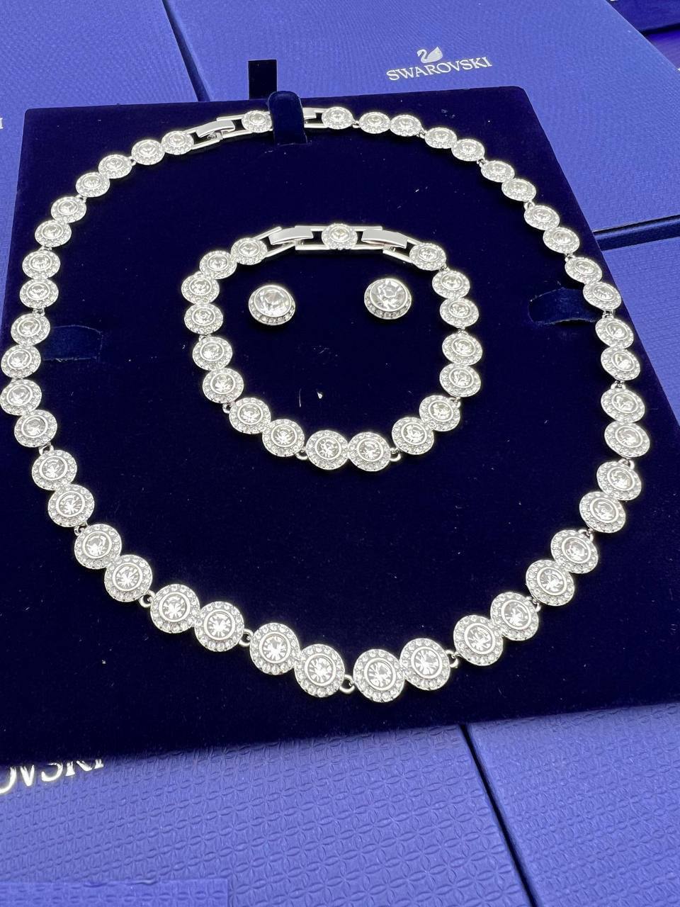 Swarovski Angelic Constella Inspired Silver Necklace, Earrings & Bracelet Set Women's Reps Sale UK Best Quality AAA Replica