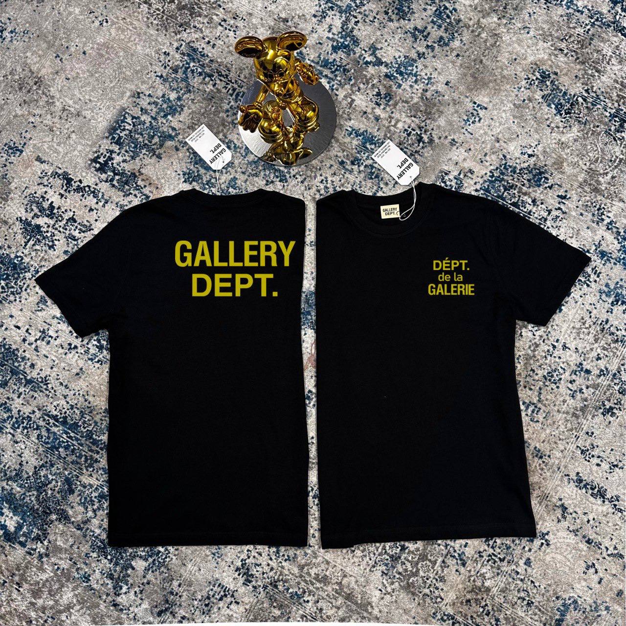 Gallery Dept. French Logo T-Shirt in Black Men's Women's Reps Sale UK Best Quality Replica