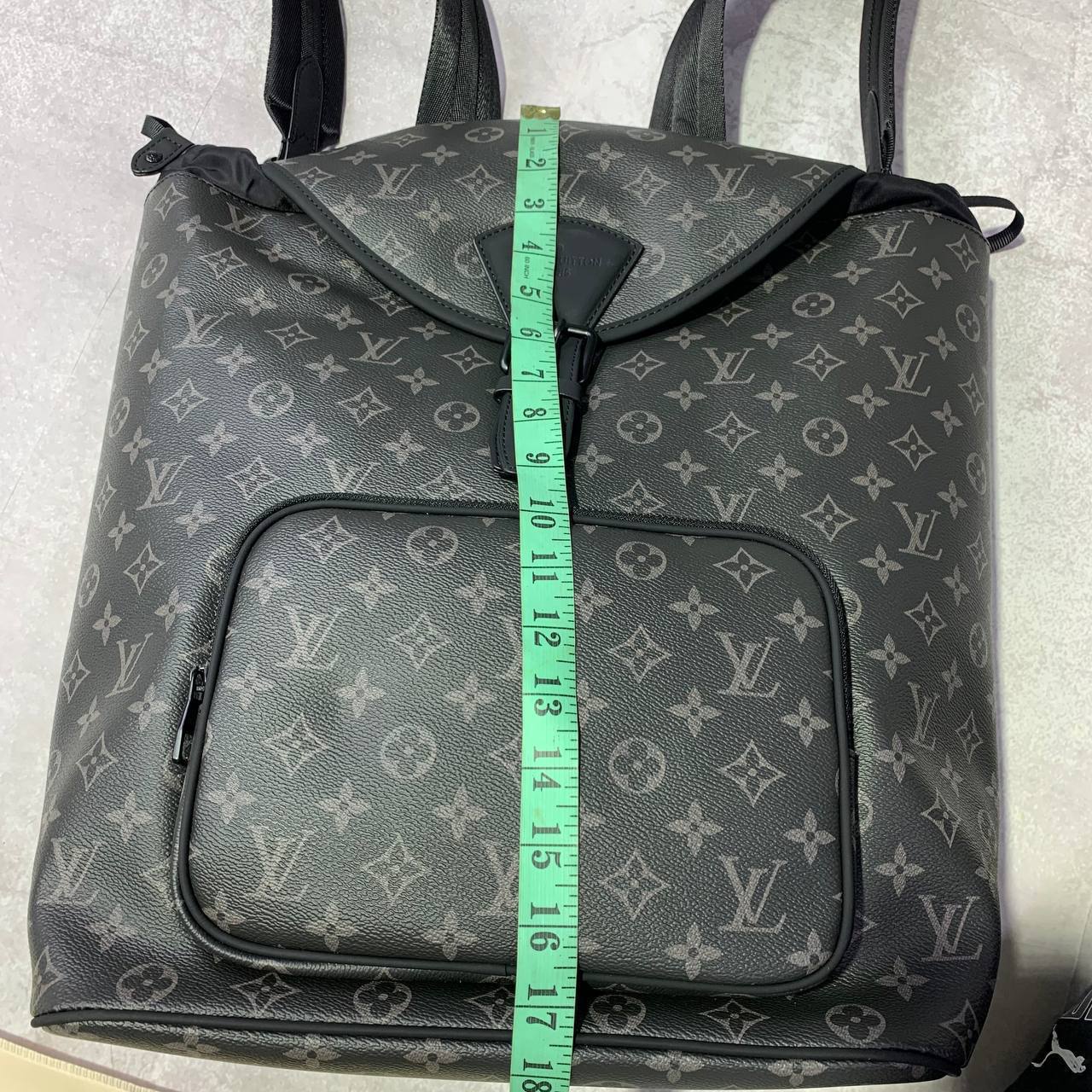 Louis Vuitton Montsouris Monogram Eclipse Canvas Backpack Men's Women's in Black Reps Sale Best Quality AAA Replica