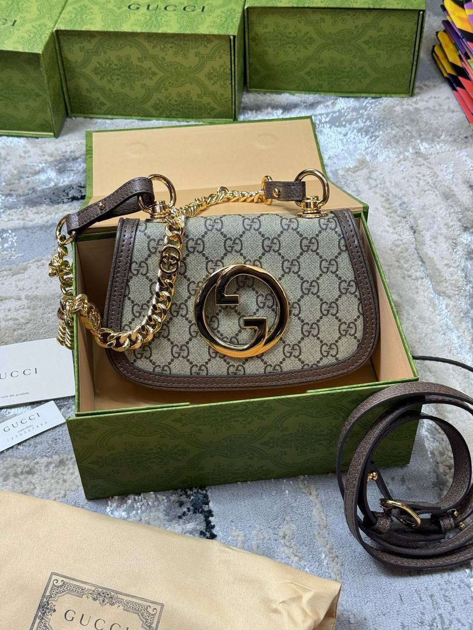Gucci Blondie Mini Shoulder Bag 724645 in Beige For Women's Reps Sale Best Quality AAA Replica