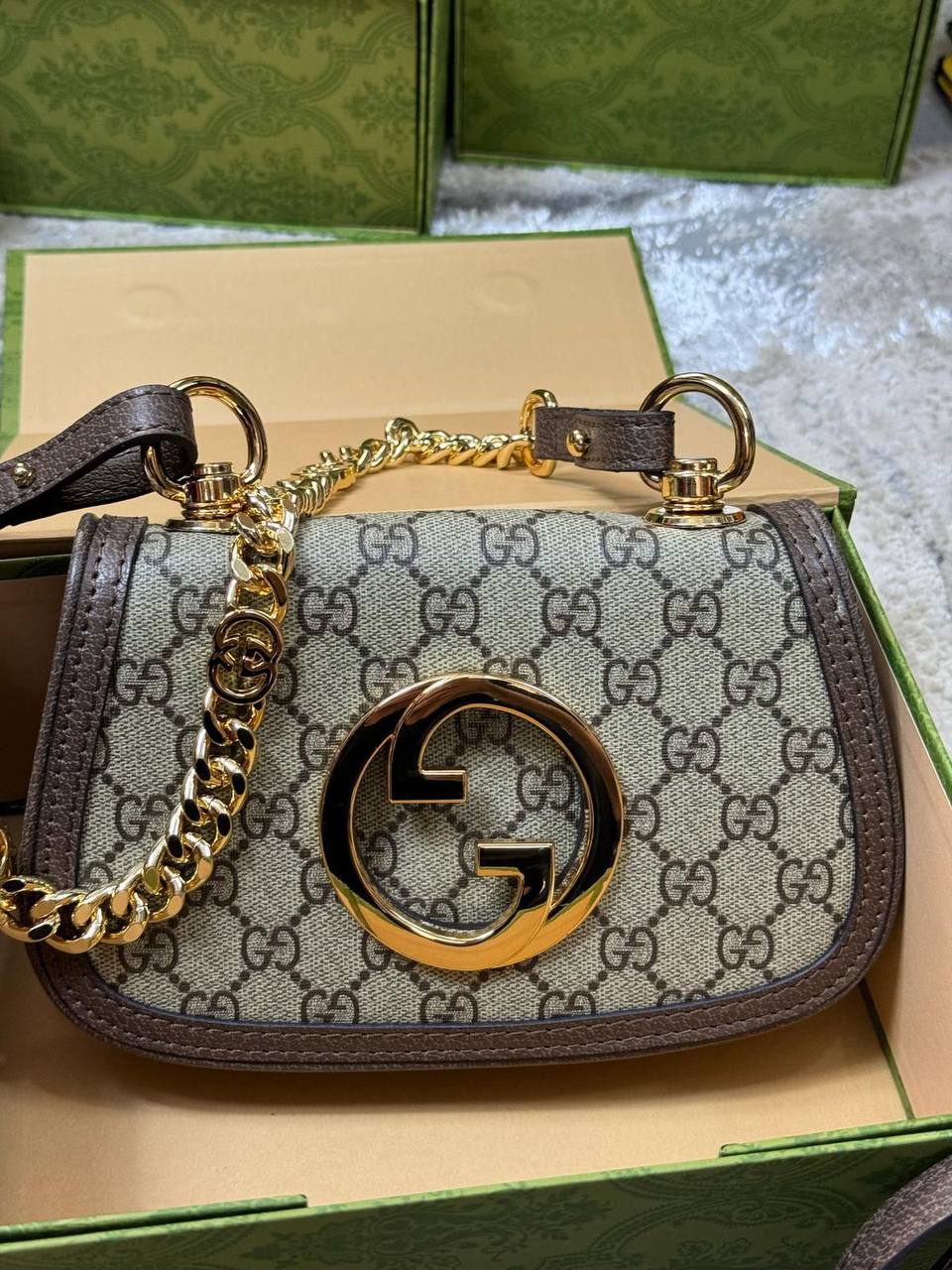 Gucci Blondie Mini Shoulder Bag 724645 in Beige For Women's Reps Sale Best Quality AAA Replica