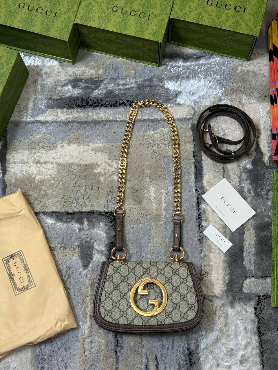 Gucci Blondie Mini Shoulder Bag 724645 in Beige For Women's Reps Sale Best Quality AAA Replica