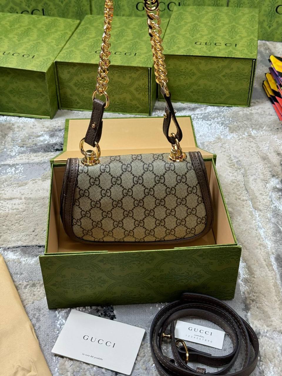 Gucci Blondie Mini Shoulder Bag 724645 in Beige For Women's Reps Sale Best Quality AAA Replica
