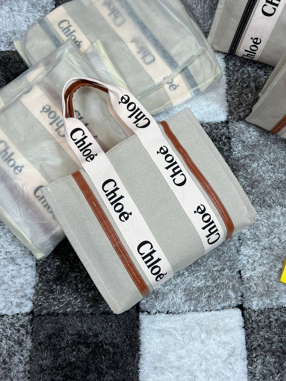 Chloe Woody Tote Bag Iconic Canvas Women's Reps Sale Best Quality AAA Replica