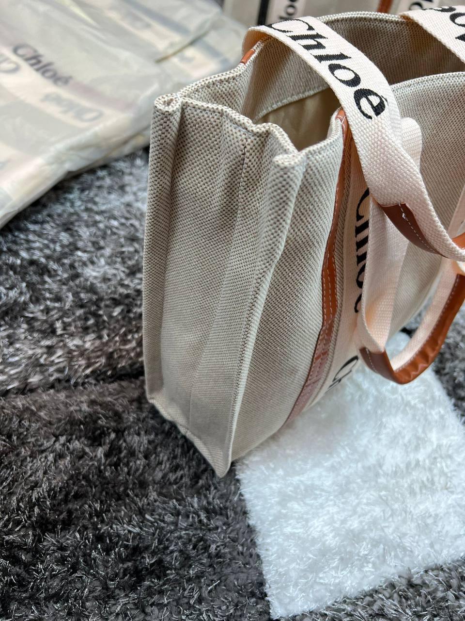 Chloe Woody Tote Bag Iconic Canvas Women's Reps Sale Best Quality AAA Replica