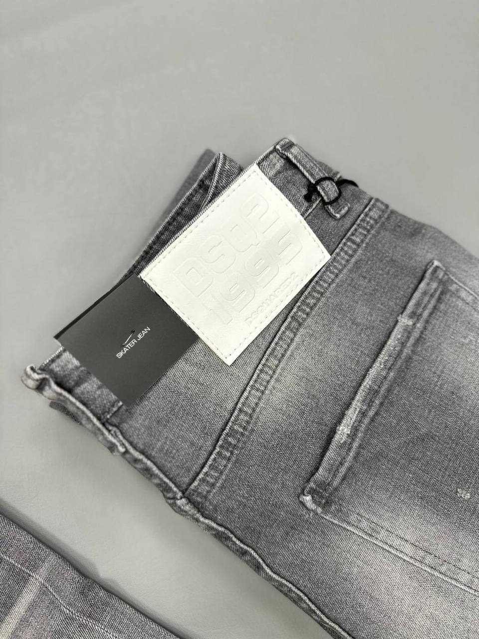 Dsquared2 Grey Wash Paint Splatter Slim Fit Jeans in Multiple Waist Sizes Reps Sale UK Best Quality AAA Replica