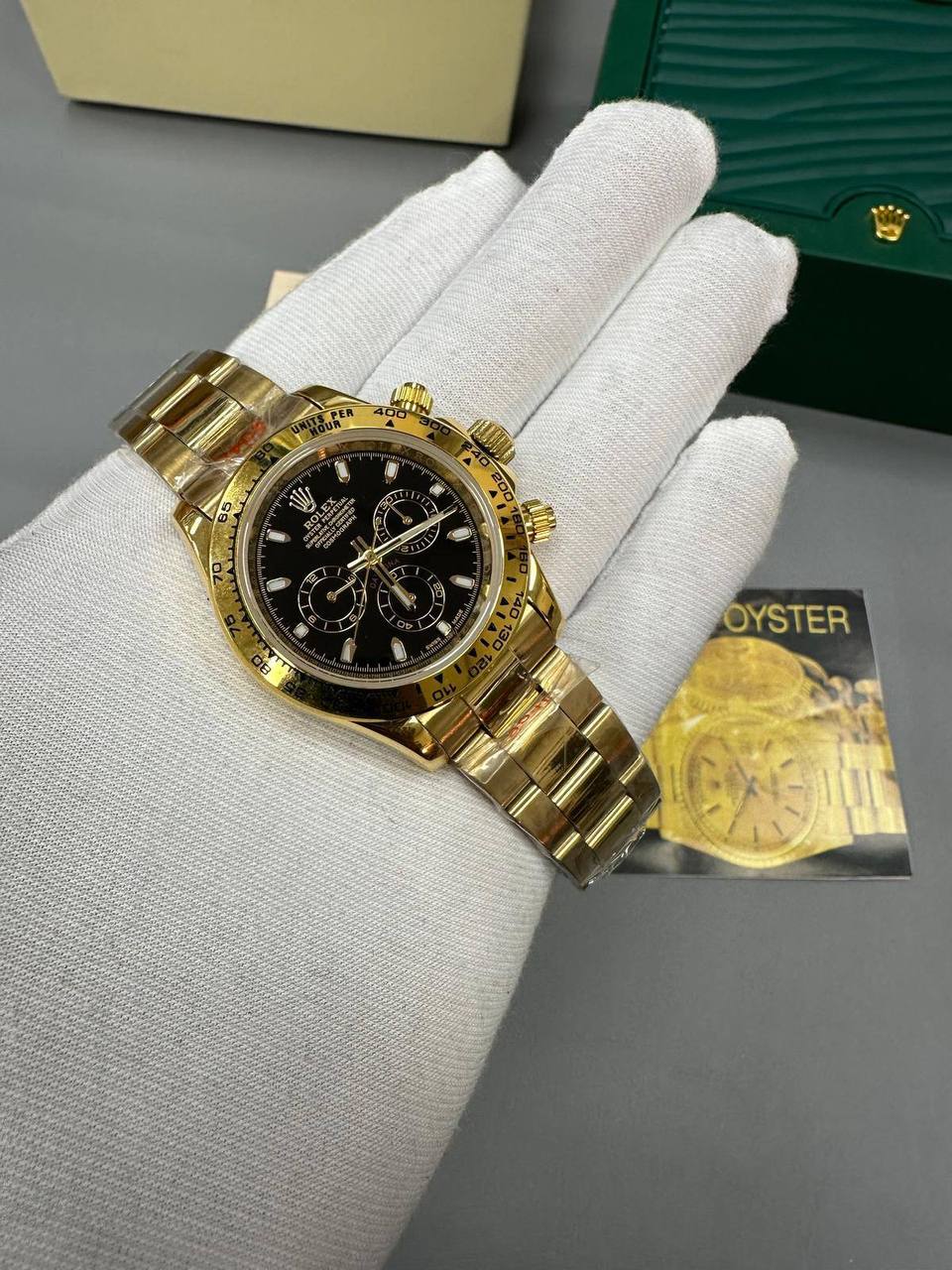 Rolex Cosmograph Daytona 116508 Yellow Gold "Black" Dial Men's Watch Oyster Bracelet Reps Sale UK Best Quality AAA Replica