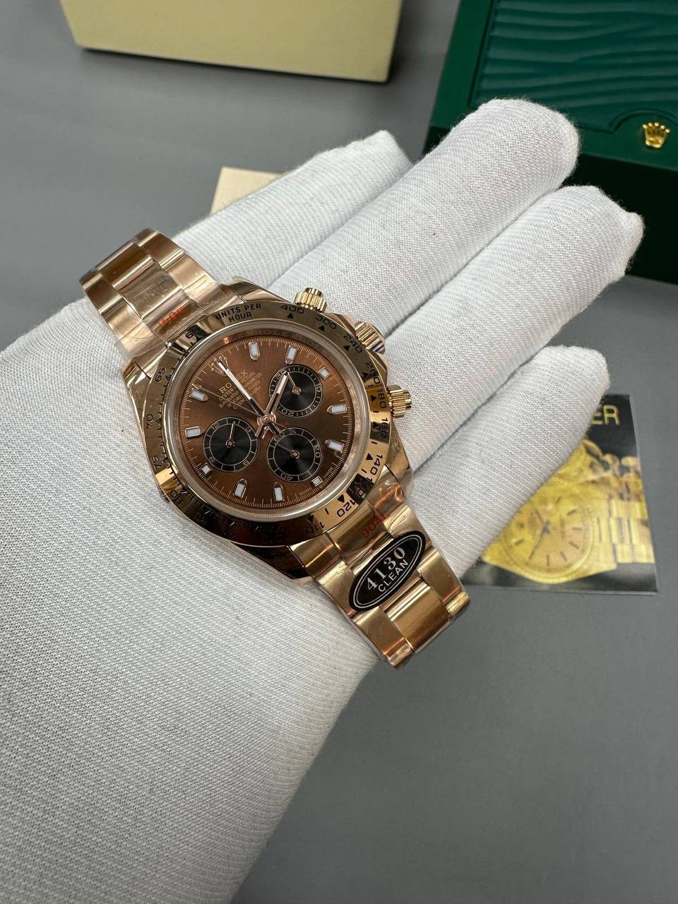 Rolex Cosmograph Daytona 116505 Rose Gold Chocolate Dial Men's Watch Oyster Bracelet Reps Sale UK Best Quality AAA Replica