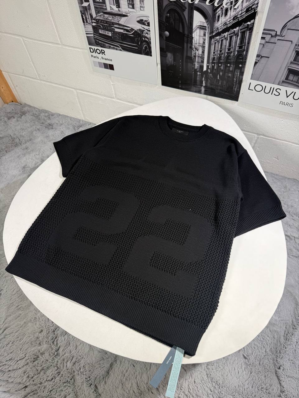 Amiri Crochet Open-Knit Logo T-Shirt Men's Women's in 2 Colors Reps UK Best Quality Sale AAA Replica