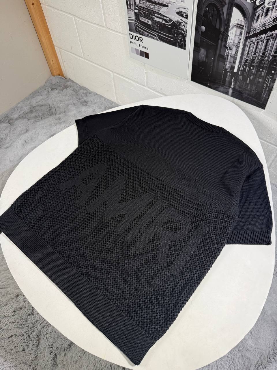 Amiri Crochet Open-Knit Logo T-Shirt Men's Women's in 2 Colors Reps UK Best Quality Sale AAA Replica